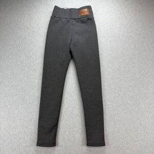 KUKU Leggings Womens S Dark Gray High Waisted Warm Thick Sherpa Fleece Lined